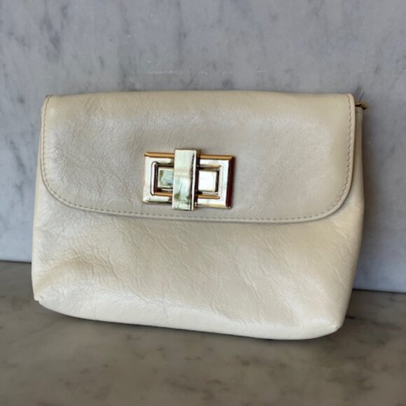 ROWALLAN Crossbody/Clutch Leather Off White - Picture 2 of 15